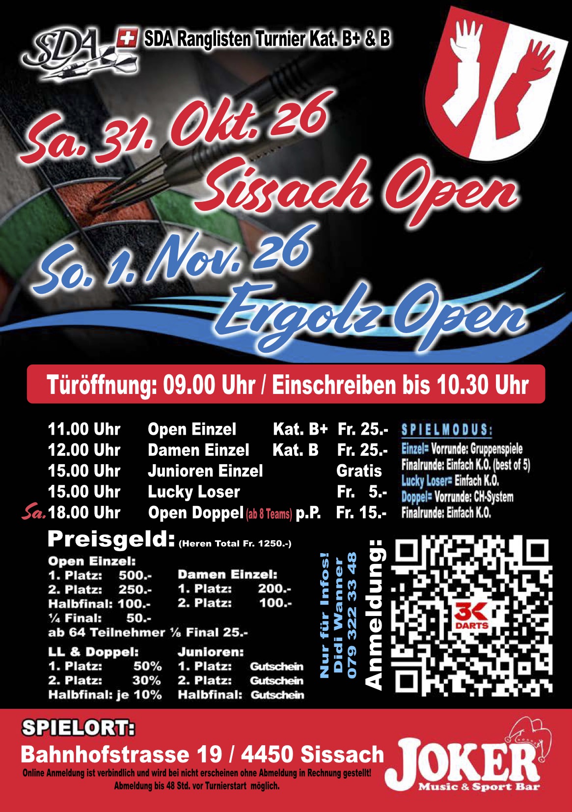Flyer Sissach Open und Ergolz Open 2026
